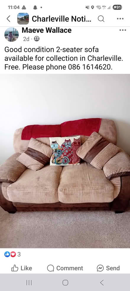 Photo of free Couch (Charleville) #1