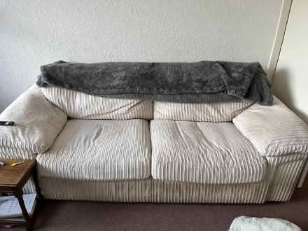 Photo of free 2 x cream fabric sofas (Bowerham LA1) #2