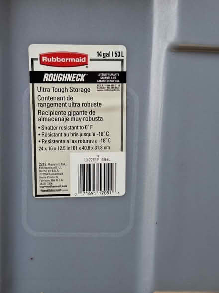 Photo of free Rubbermaid storage bins (North San Jose) #2