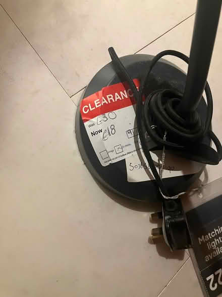 Photo of free Large dark grey table lamp (Coulsdon, nr, train station) #1