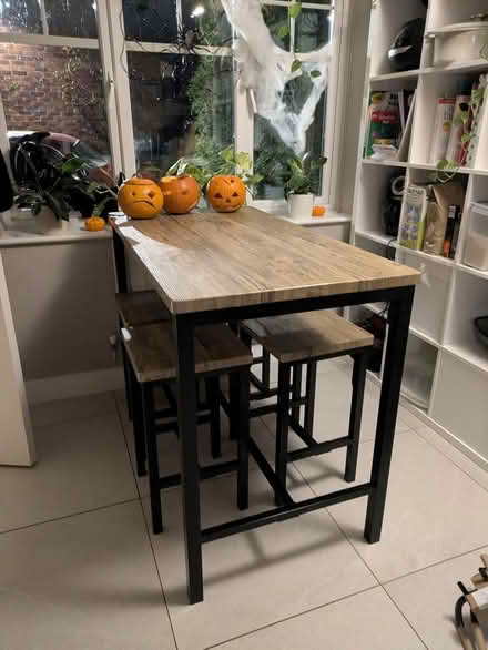 Photo of free Bar style table and stools (NE42) #1