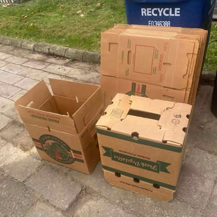 Photo of free 17 cardboard boxes (Ann Arbor near Hillside Terr.) #1