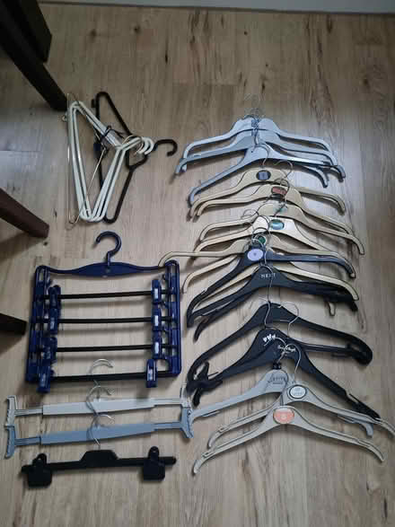 Photo of free 28 Assorted coat hangers (Near Lowther Gardens FY8) #1