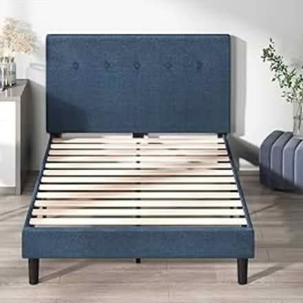 Photo of free Bed frame double - BRAND NEW - Zinus Judy Navy double size (East Sheen SW14) #1