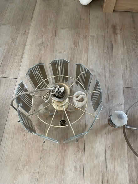 Photo of free Vintage gold and glass light (Drimnagh) #2