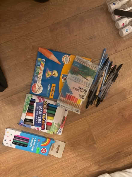 Photo of free Assortment of pens markers and coloring pencils (Canning Town E16) #1