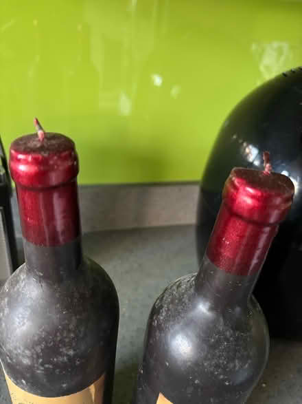 Photo of free Large wine bottle candles - unused (Hallatrow) #2