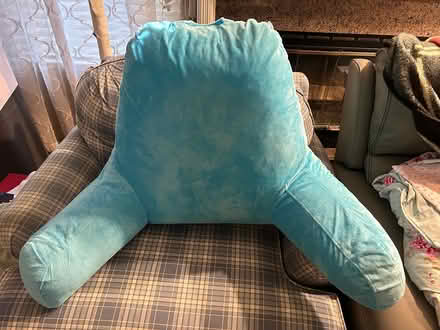 Photo of free 38” armchair sofa & floor cushion (Antelope) #2