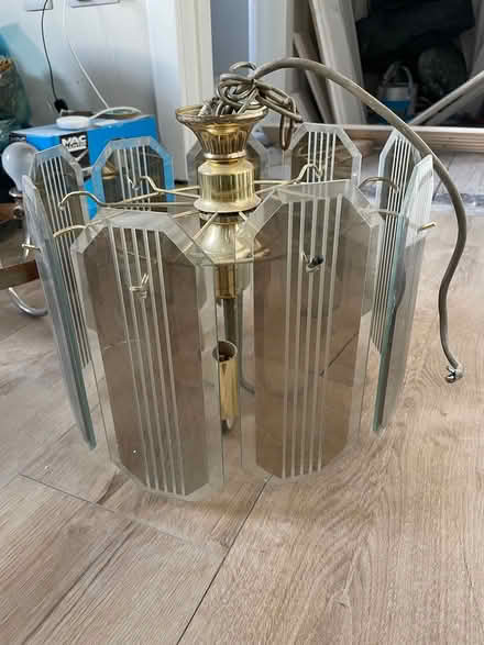 Photo of free Vintage gold and glass light (Drimnagh) #1