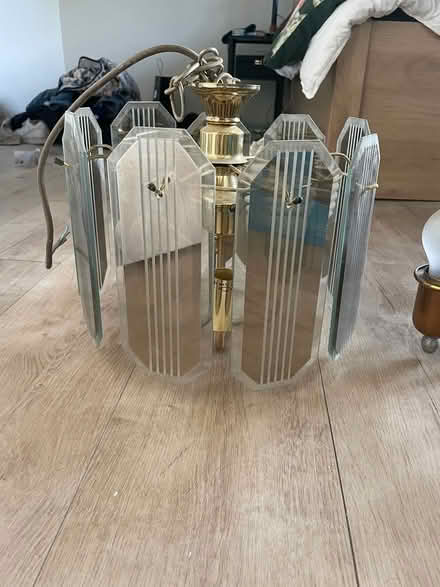 Photo of free Vintage gold and glass light (Drimnagh) #3