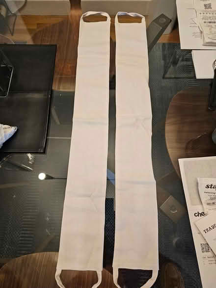 Photo of free 4 White Curtain Tie-Backs (02215) #1