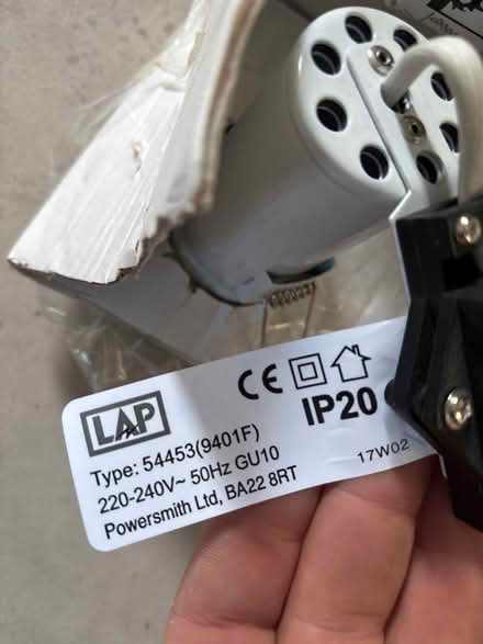 Photo of free 3 Downlights IP20- LAP GU10 (Peachcroft OX14) #3