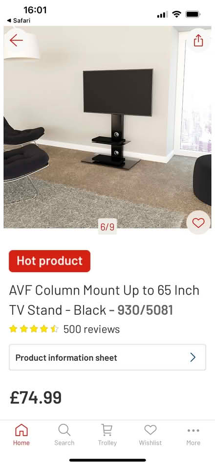 Photo of free Freestanding TV Stand up to 65 inch (Ovenden HX3) #3