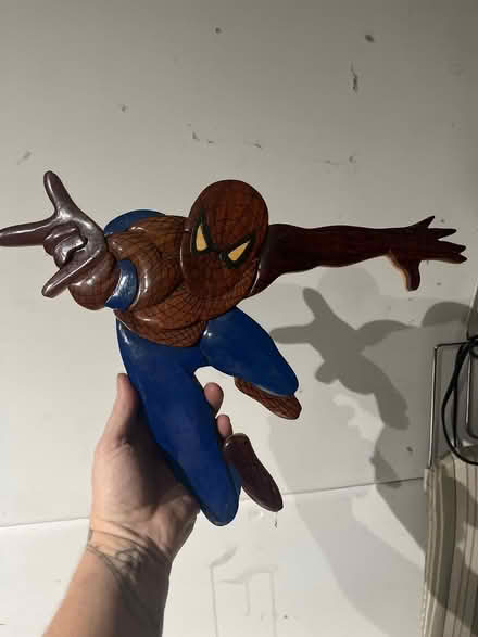 Photo of free Wooden Spider-Man wall hanging (Whitby - Kendalwood/Dundas-ish) #1