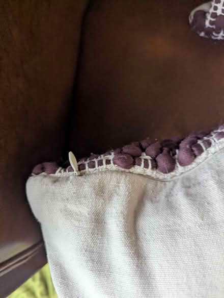 Photo of free 2 half cushions burgundy and natiral (Grangeway area NN10) #2