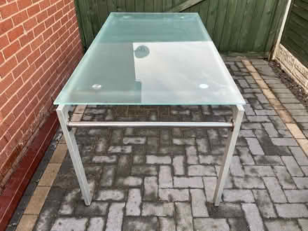 Photo of free Large glass-top table (Lostock Hall PR5) #2