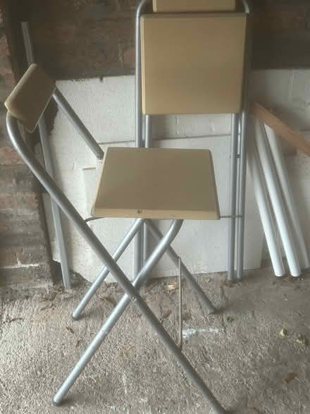 Photo of free 2x folding breakfast bar stools/chairs (Currie EH14) #1