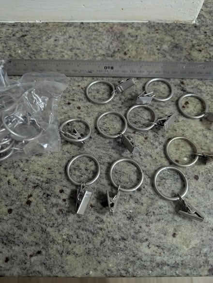 Photo of free 20 voile or net metal rings (Grangeway area NN10) #1