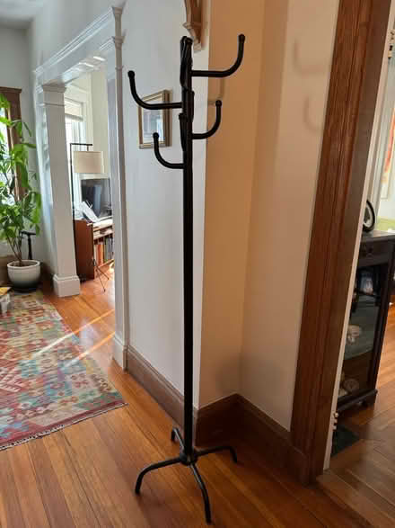 Photo of free Black metal coat tree (Somerville) #1