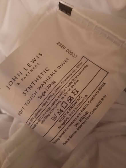 Photo of free Single Duvet 7 tog (Potters Bar, EN6 1XL) #1