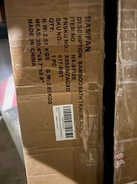 Photo of free Black bamboo bath caddy tray (Silver Spring near Georgia Ave) #2