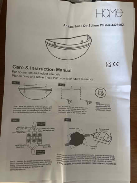 Photo of free Wall mount lamp (Heston) #3