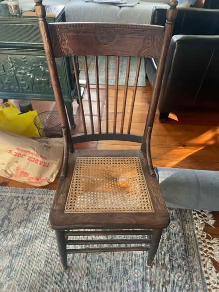 Photo of free Antique wooden chair for recanting (Columbia Heights) #1