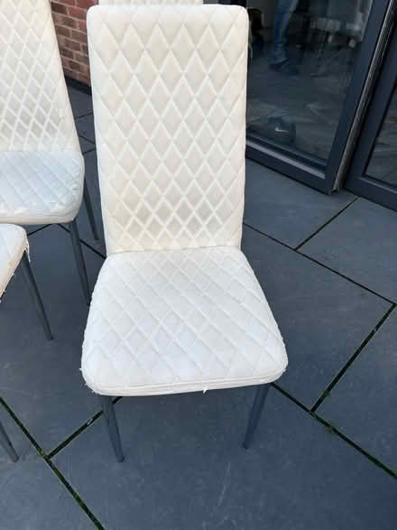 Photo of free 6 White dining room chairs (Ramsden Heath) #4
