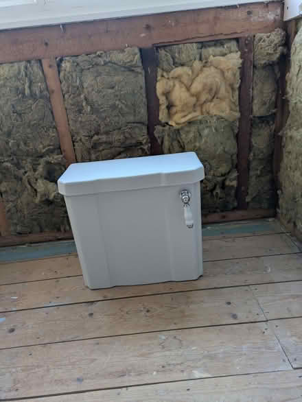 Photo of free White toilet and cistern - new unused (Burnham SL1) #4