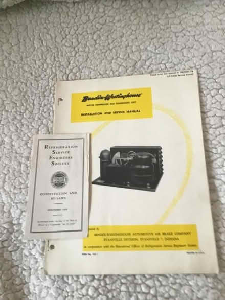 Photo of free 1962 refrigeration handbooks etc (ward area by york rd) #1
