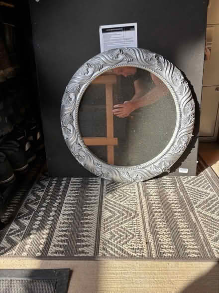 Photo of free Silver painted round mirror (Maldon Wick CM9) #1