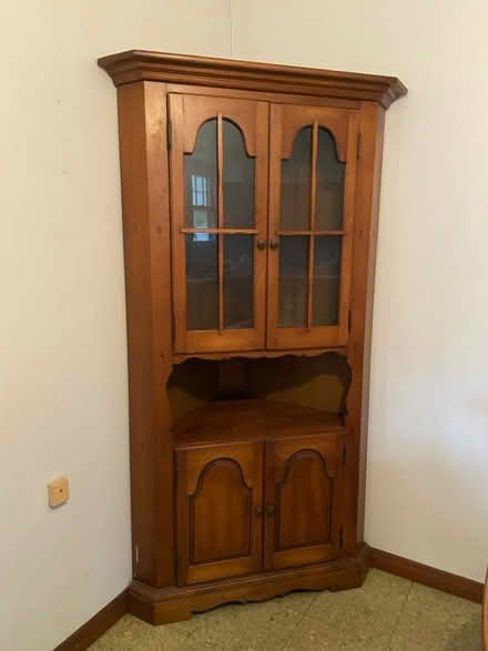Photo of free Corner hutch great condition (705 canal drive Chesapeake) #1