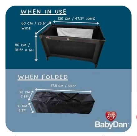 Photo of free BabyDan large travel cot with mattress and fitted sheet (Isleworth TW7) #2