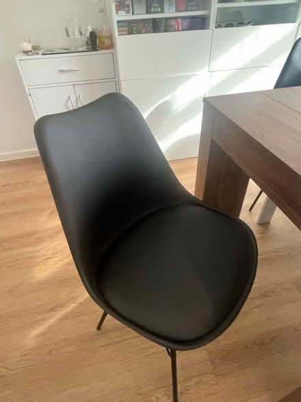Photo of free 4 x black plastic chairs (Hendon NW4) #4