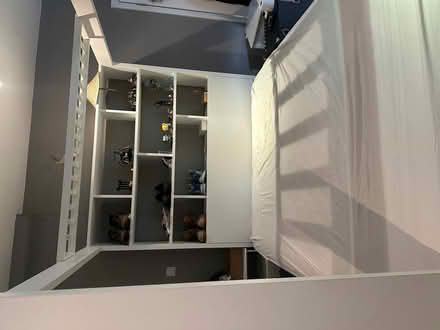 Photo of free White wooden ottoman bed (Emlyn Gardens W4) #1