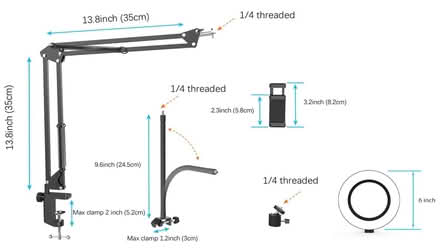 Photo of free Overhead Phone Mount w Ring Light (Salford, M3) #3