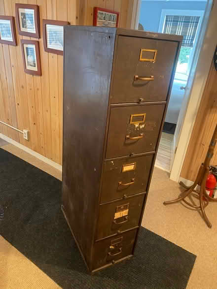 Photo of free Old school sturdy file cabinet (Madrona) #1
