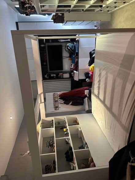 Photo of free White wooden ottoman bed (Emlyn Gardens W4) #3