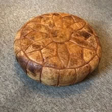 Photo of free Egyptian leather foot stool or seat for child (Purley CR8) #1