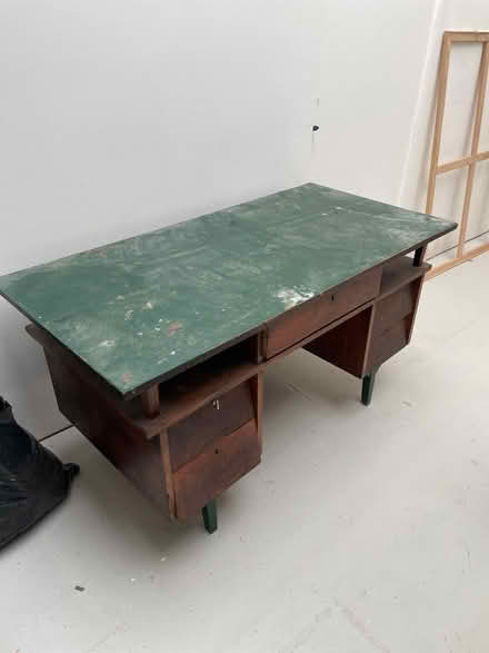 Photo of free 60s solid wood desk (Whitechapel E1) #1