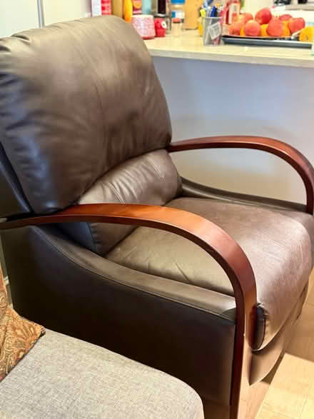 Photo of free Leather reclining chair (Beacon Hill) #1
