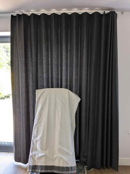 Photo of free Large lined pair charcoal curtains (Handside, WGC, AL8) #1
