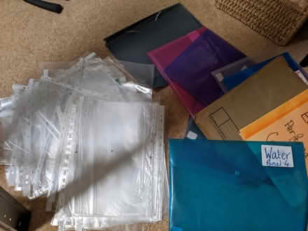 Photo of free Plastic wallets & files (Oakington CB24) #1
