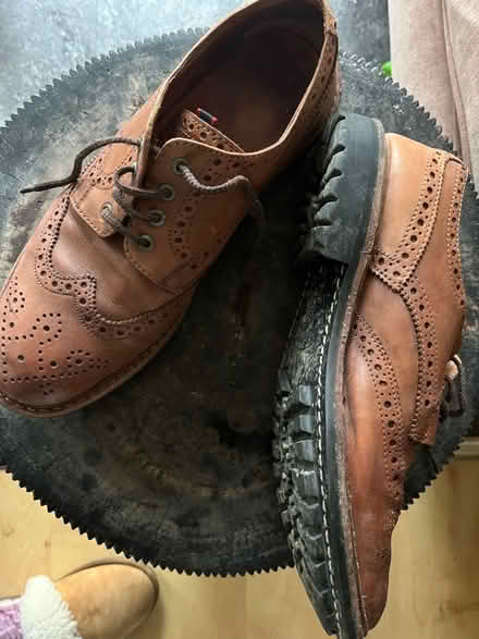 Photo of free Tan leather men’s brogues - size 10/44 (Flitwick MK45) #2
