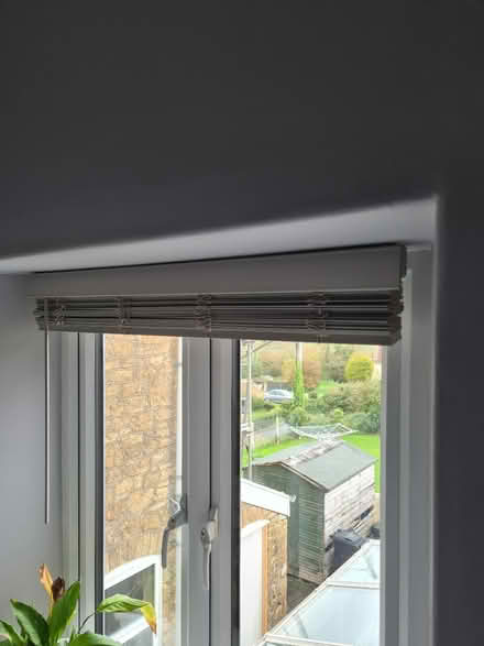 Photo of free John Lewis slatted pale grey blind (Wellow, Bath) #1