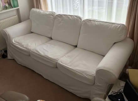 Photo of free IKEA Ektorp 3 seater sofa white (PO21 Aldwick) #1