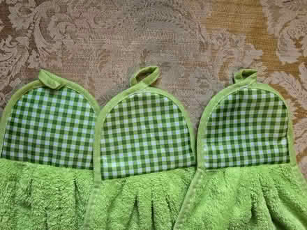 Photo of free Three Green Towels/Cloths w/ Loops (West 7th) #3
