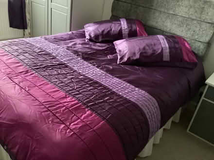 Photo of free Purple / pink quilt set and curtains (Ashington NE63) #2