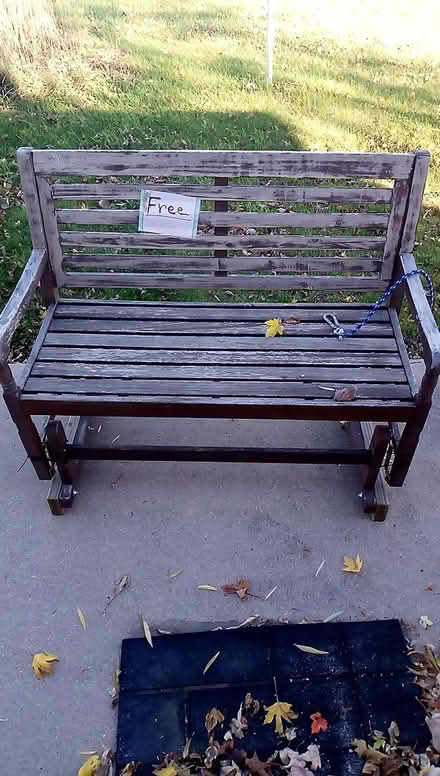 Photo of free Outdoor Glider Chair (County road 5 Laotto Indiana) #1