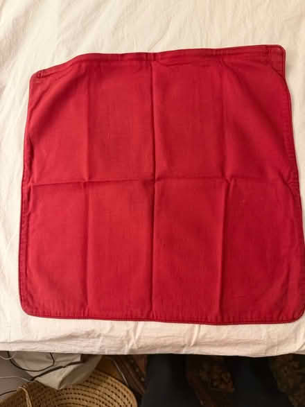 Photo of free Red Cotton Pillow Cover (Washington Heights) #1